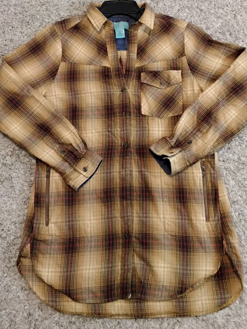 Tasha Polizzi Highland Shirt Women’s Medium Bark Brown & Gold Colorway